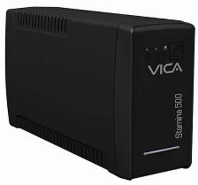 No Break Vica Stamina 500 0.5 Kva / 300 W, Entrada 145 V, 4 Salidas Ac, Negro